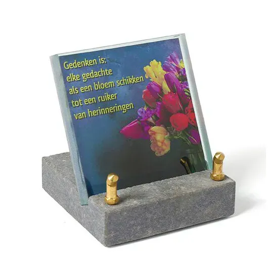 FotoGlas 12x12cm: Elke Gedachte Aan Jou