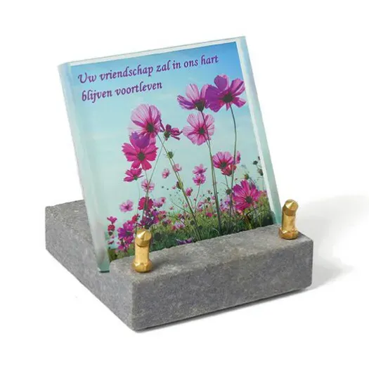 FotoGlas 12x12cm : Uw Vriendschap