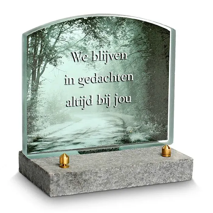FotoGlas 12x14cm: In Gedachten Bij Jou