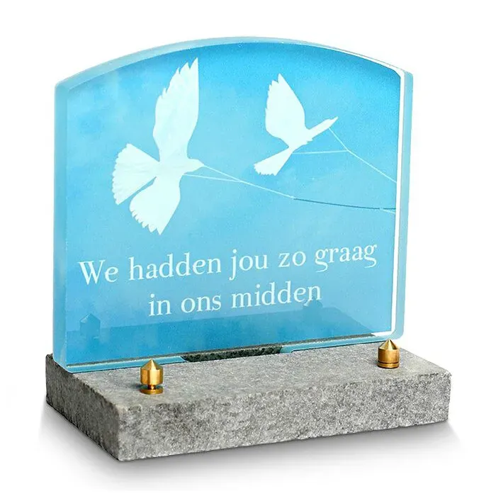 FotoGlas 12x14cm: Graag In Ons Midden