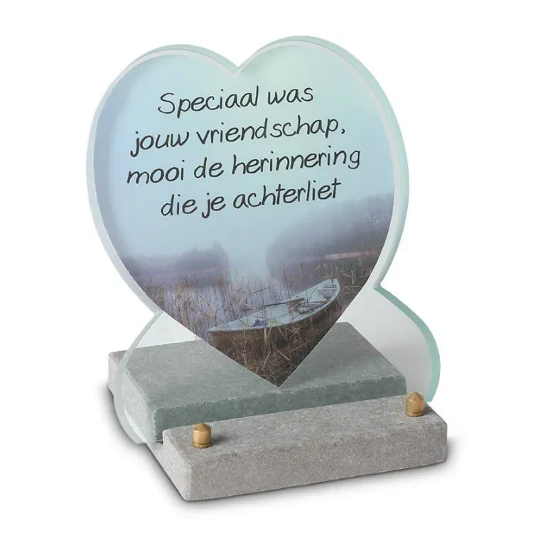 FotoGlas Hart 15x17cm: Jouw Vriendschap