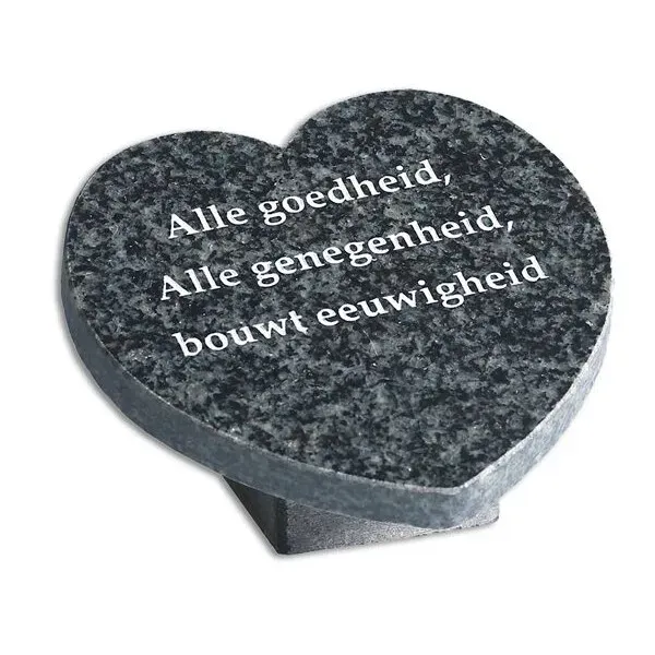 Gedenksteen Hart 12x12cm: Alle goedheid, alle genegenheid...