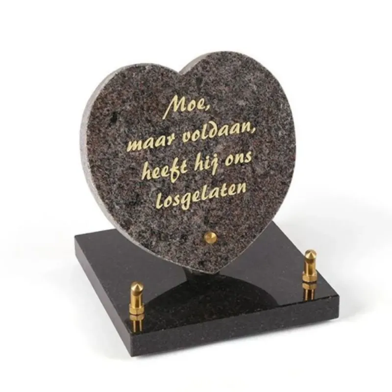 Gedenksteen Hart 12x12cm: Alle goedheid, alle genegenheid...