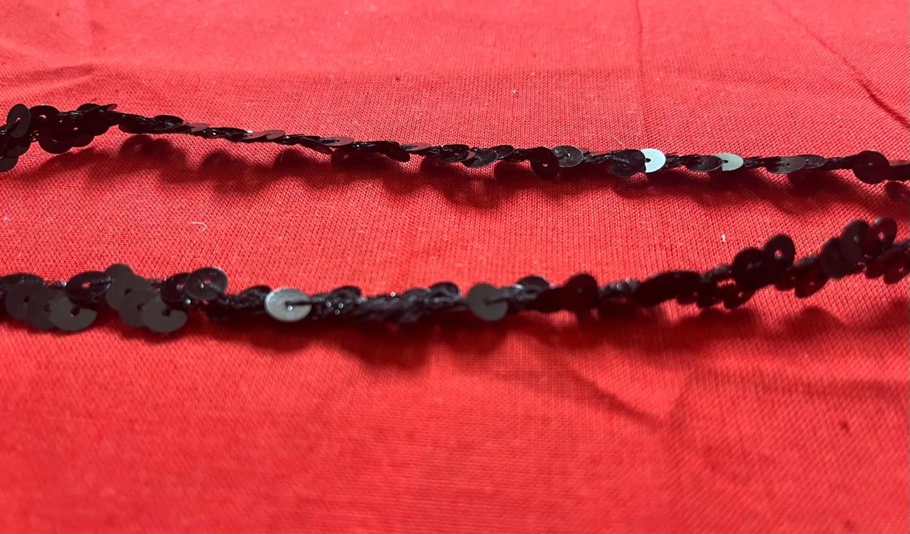 Galon Paillettes noires ÉCLAIR 902