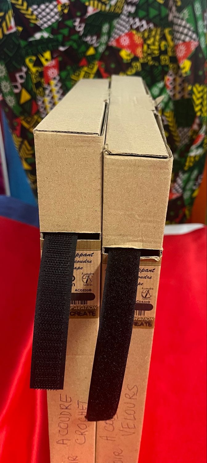 Velcro noir 2cm à coudre