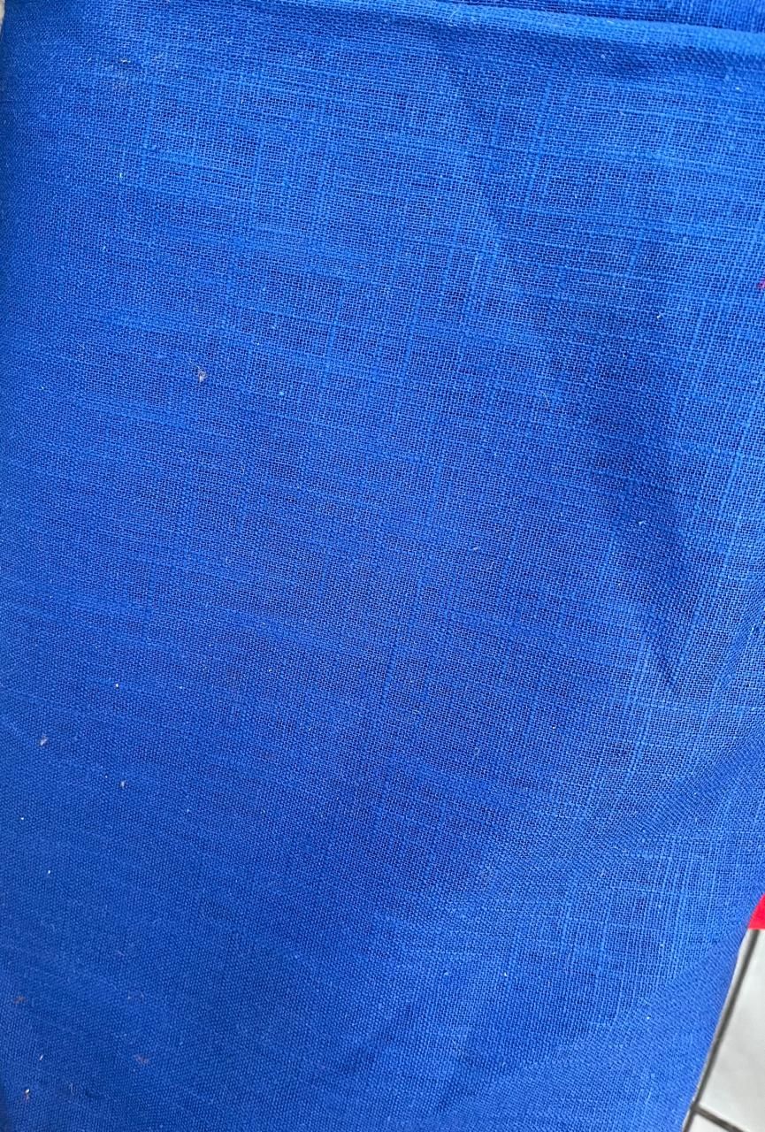 Tissu lin, Couleur: Bleu roy