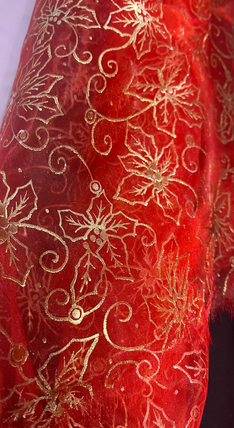 Voile fleuri 1,50 m de large