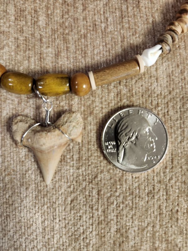 #2c Fossil Necklace Wood / Coco