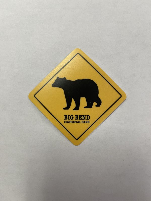 Bear Crossing Sticker Bear Crossing Sticker