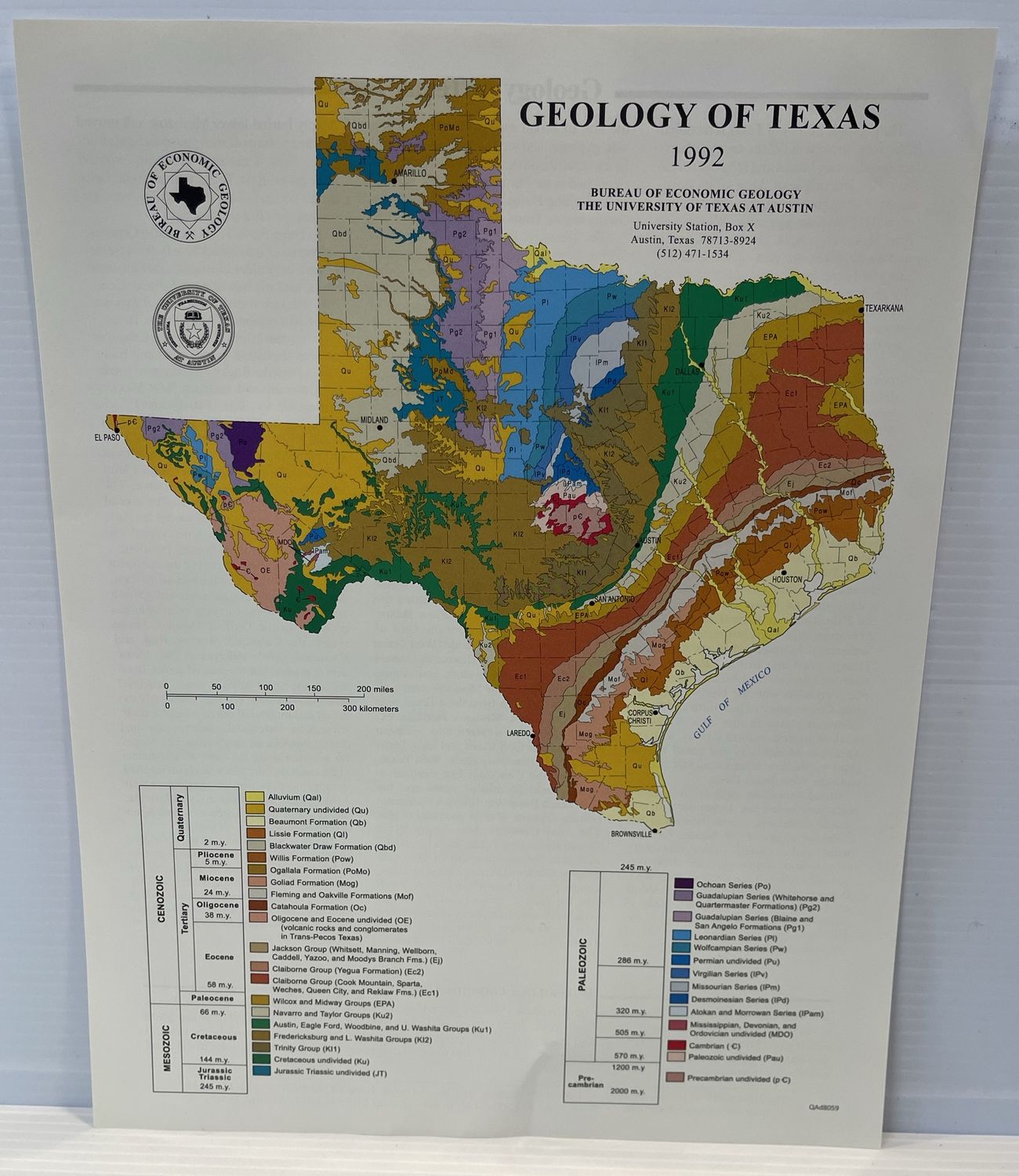 MAP GEOLOGY OF TEXAS MAP GEOLOGY OF TEXAS