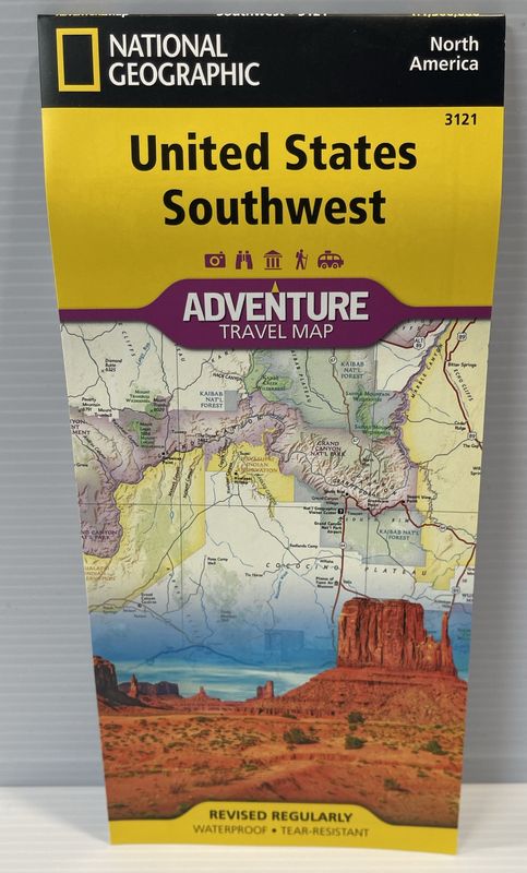 US Southwest Adventure Map National Geographic