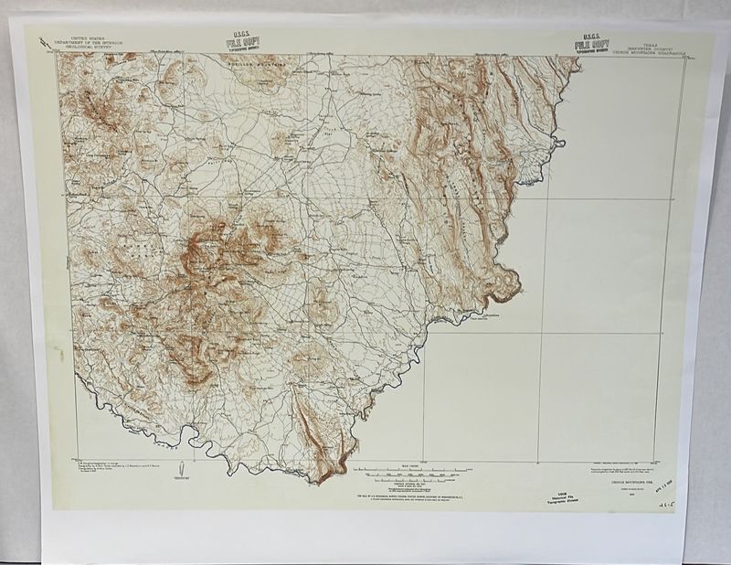 Vintage Chisos Mts 1:125,000 Map