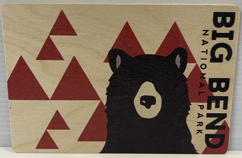 Bear Triangles Wood Postcard 101015