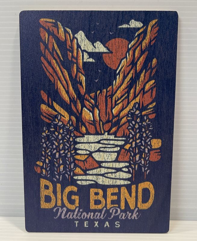 Graphic Santa Elena Wood Postcard