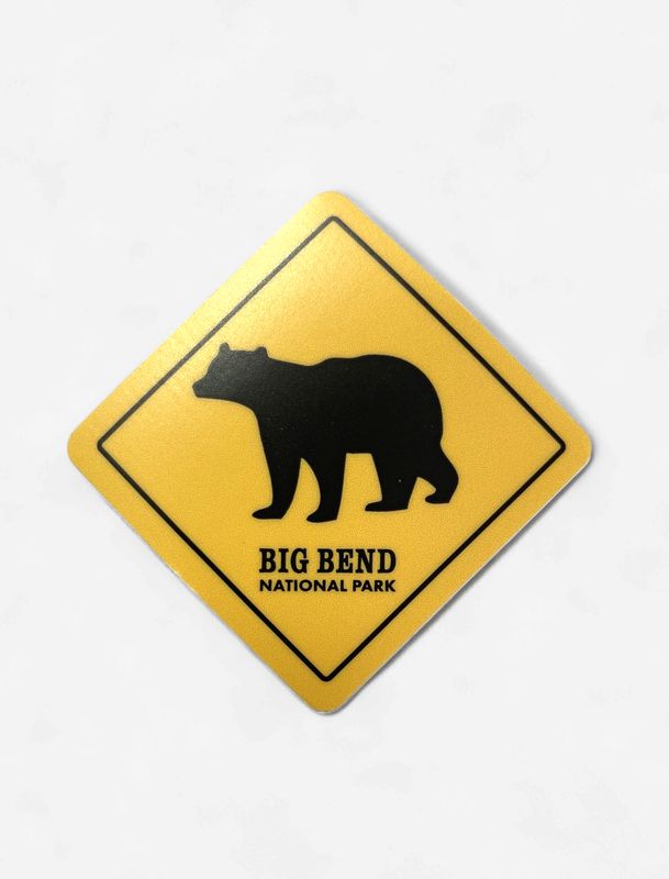 Bear Crossing Sticker