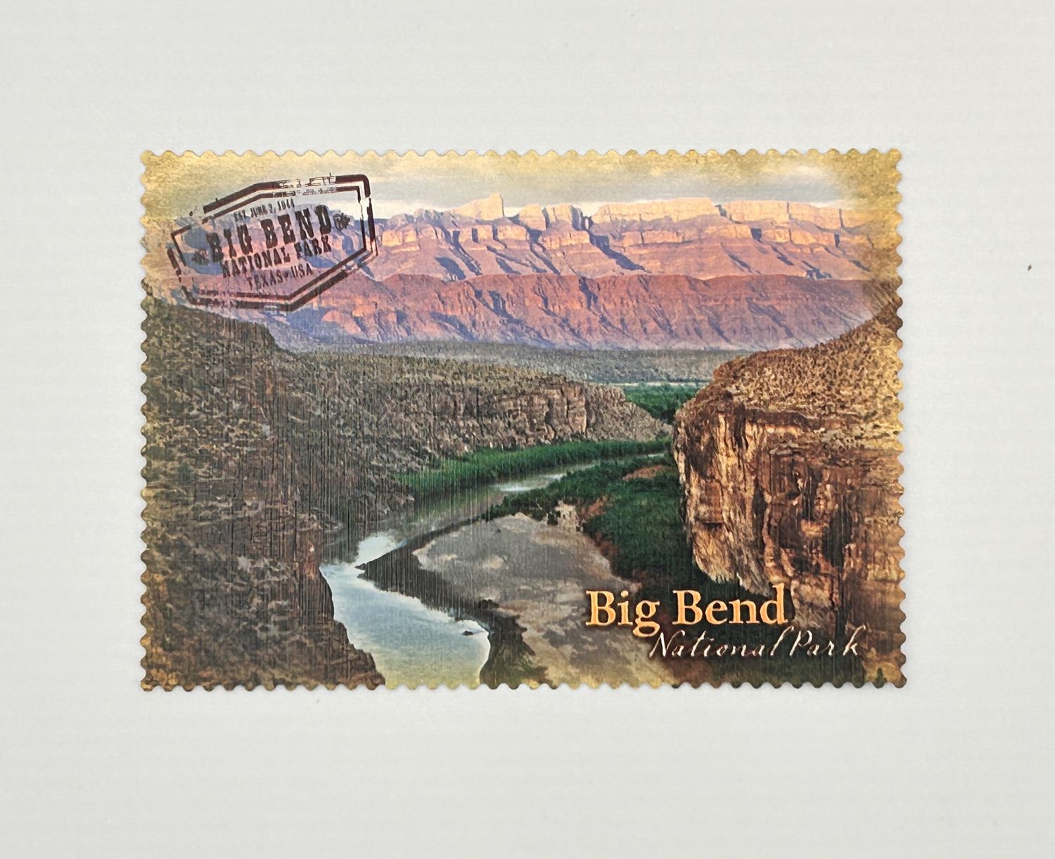 Photo postcard linen Sierra del Carmen