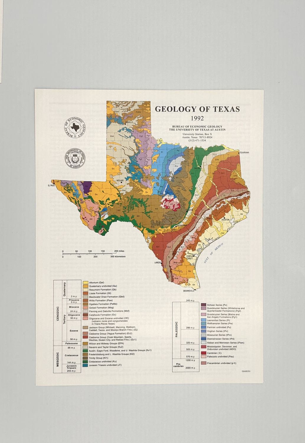 MAP GEOLOGY OF TEXAS MAP GEOLOGY OF TEXAS