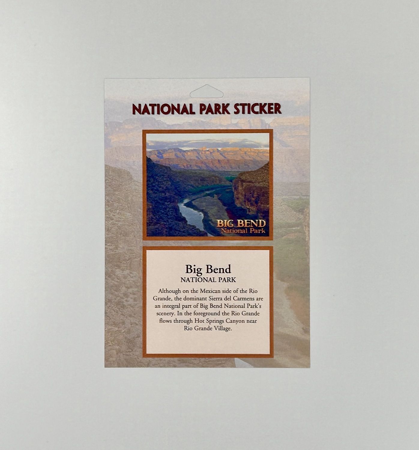 Big Bend Passport Style Sticker