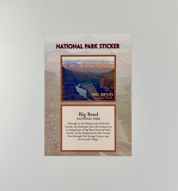 Big Bend Passport Style Sticker