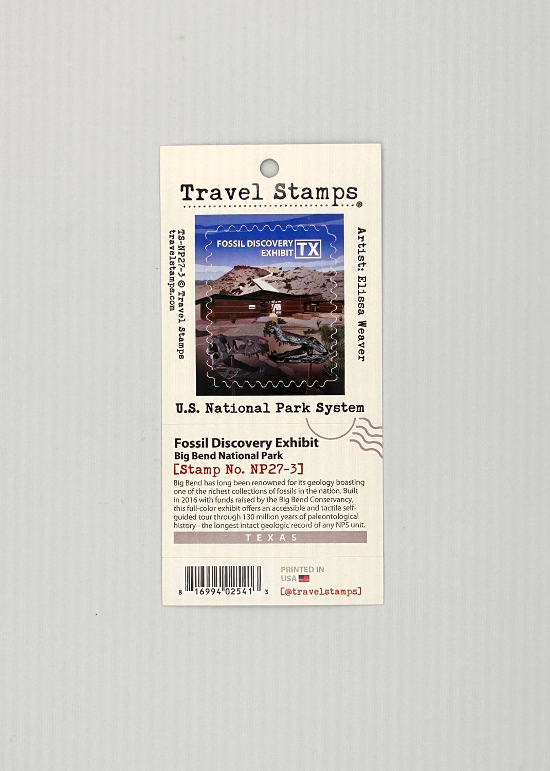 Travel Stamp Fossil Discovery