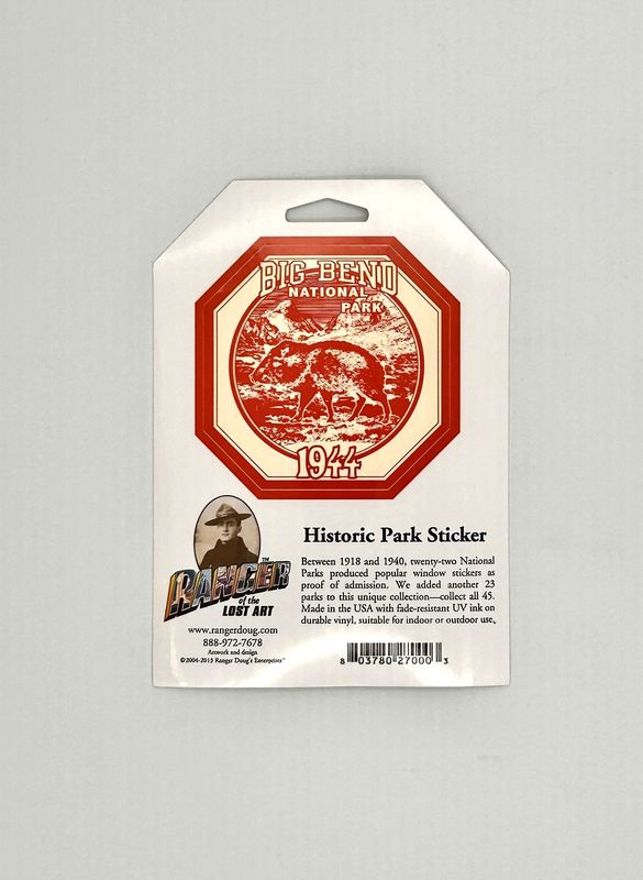 Big Bend Historic-style Windshield Sticker (Orange