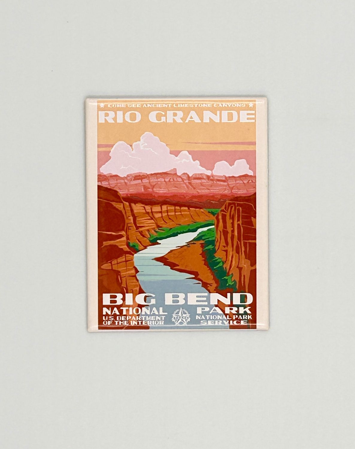 Badge Magnet Rio Grande Retro