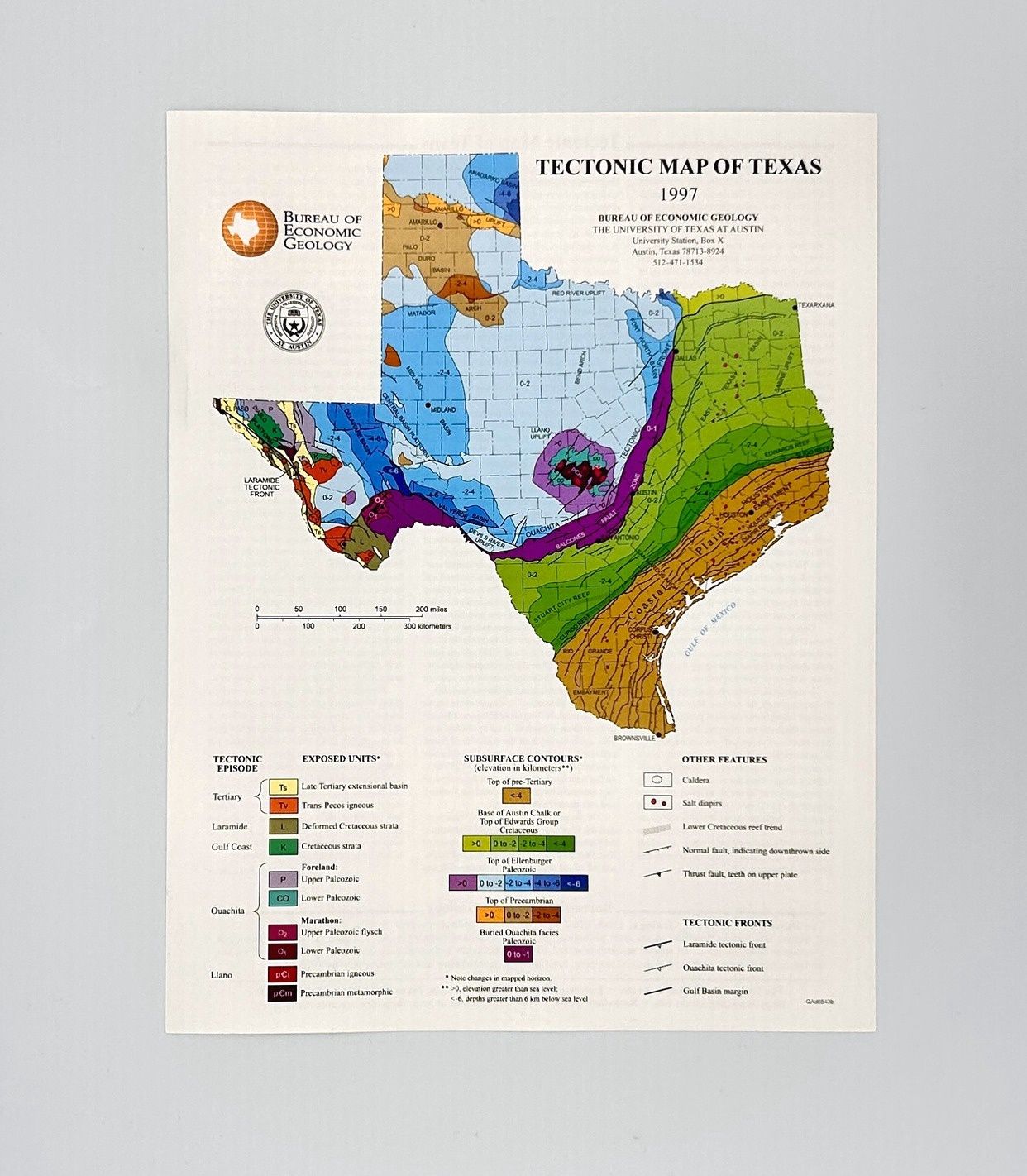 Tectonic Map of Texas