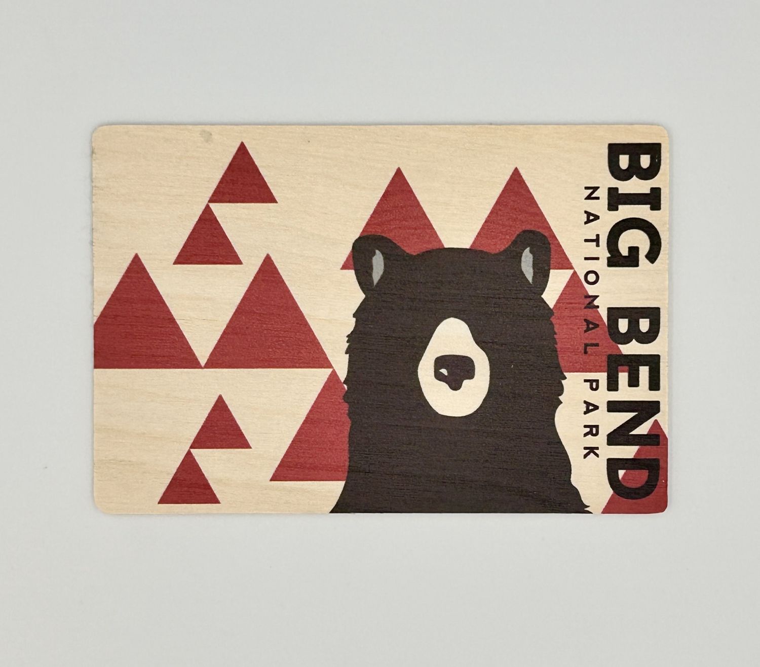 Bear Triangles Wood Postcard 101015