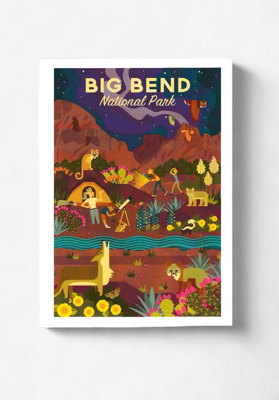 Geometric Night Scene Notecard