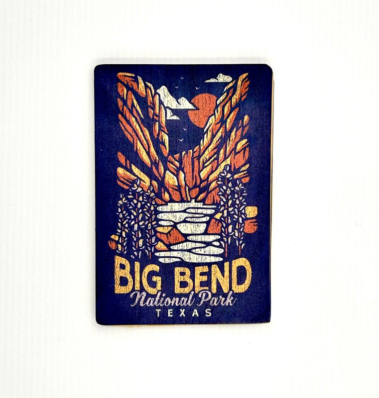 Graphic Santa Elena Wood Postcard