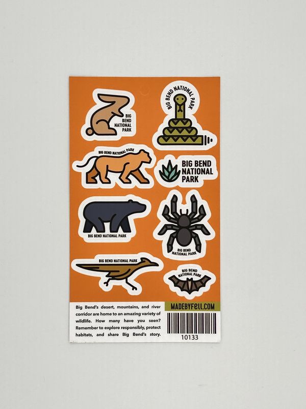Big Bend Animal Sticker Sheet