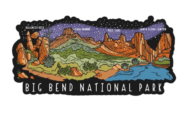 Big Bend Panorama Sticker