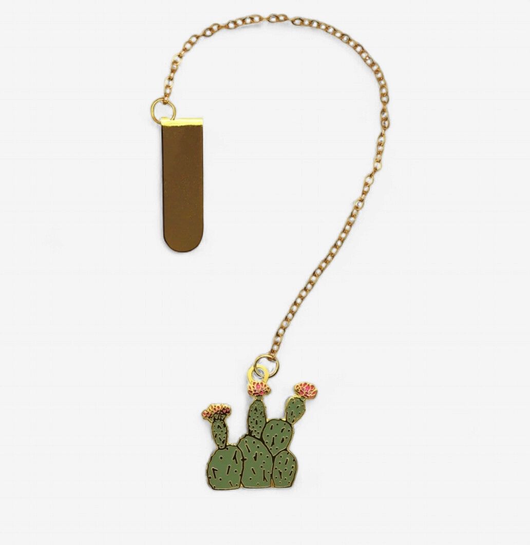 Chain Bookmark Prickly Pear - pink
