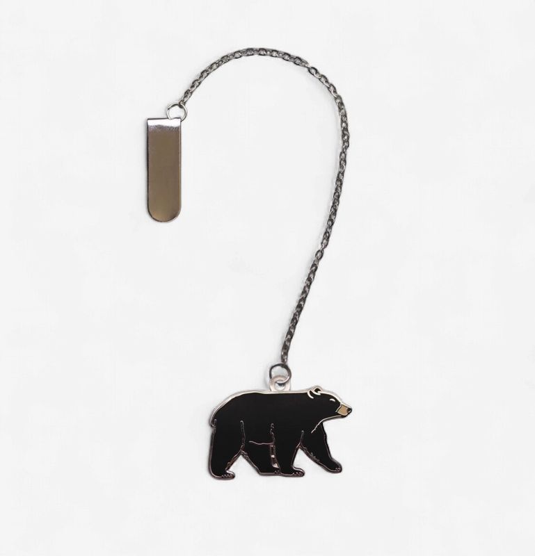 Chain Bookmark Black Bear