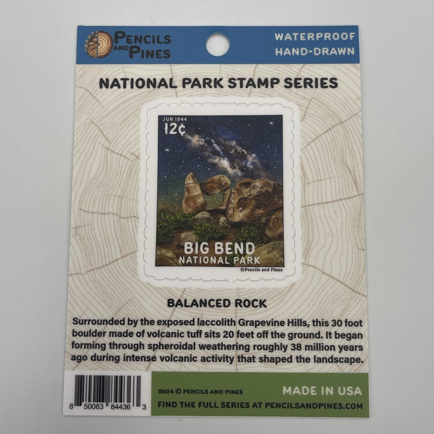Postage Stamp Sticker Balanced Rock