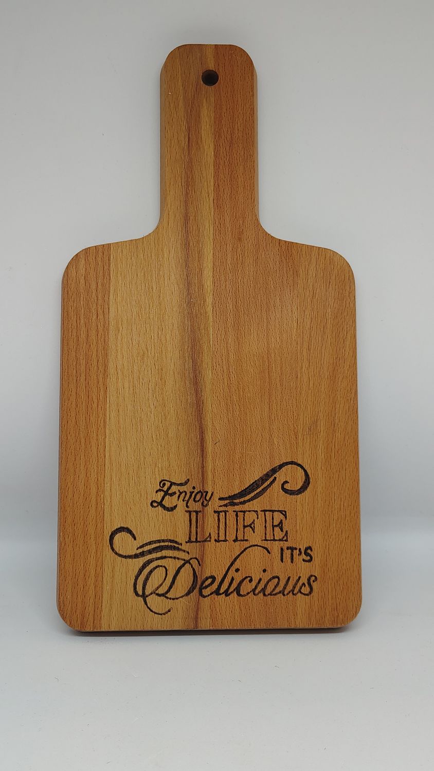 Snijplank "Enjoy Life, It's Delicious"