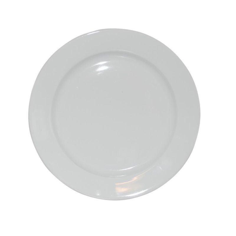 Bord brede rand, wit 17cm