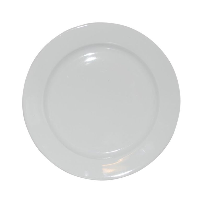 Bord brede rand, wit 21cm