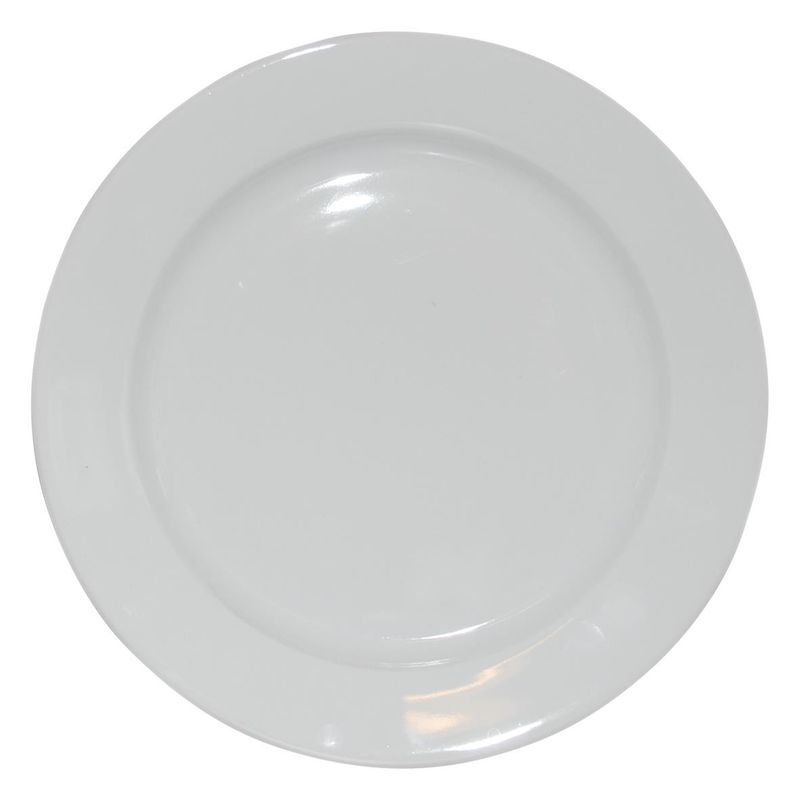Bord brede rand, wit 28cm
