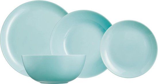 Luminarc Diwali serviesset  19-delig, 6 persoons - Turquoise Artikel nummer 0883314736908