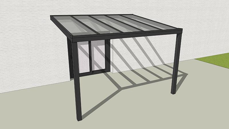 Terrassenüberdachung "KLASSIK" mit 8,76mm VSG Klar