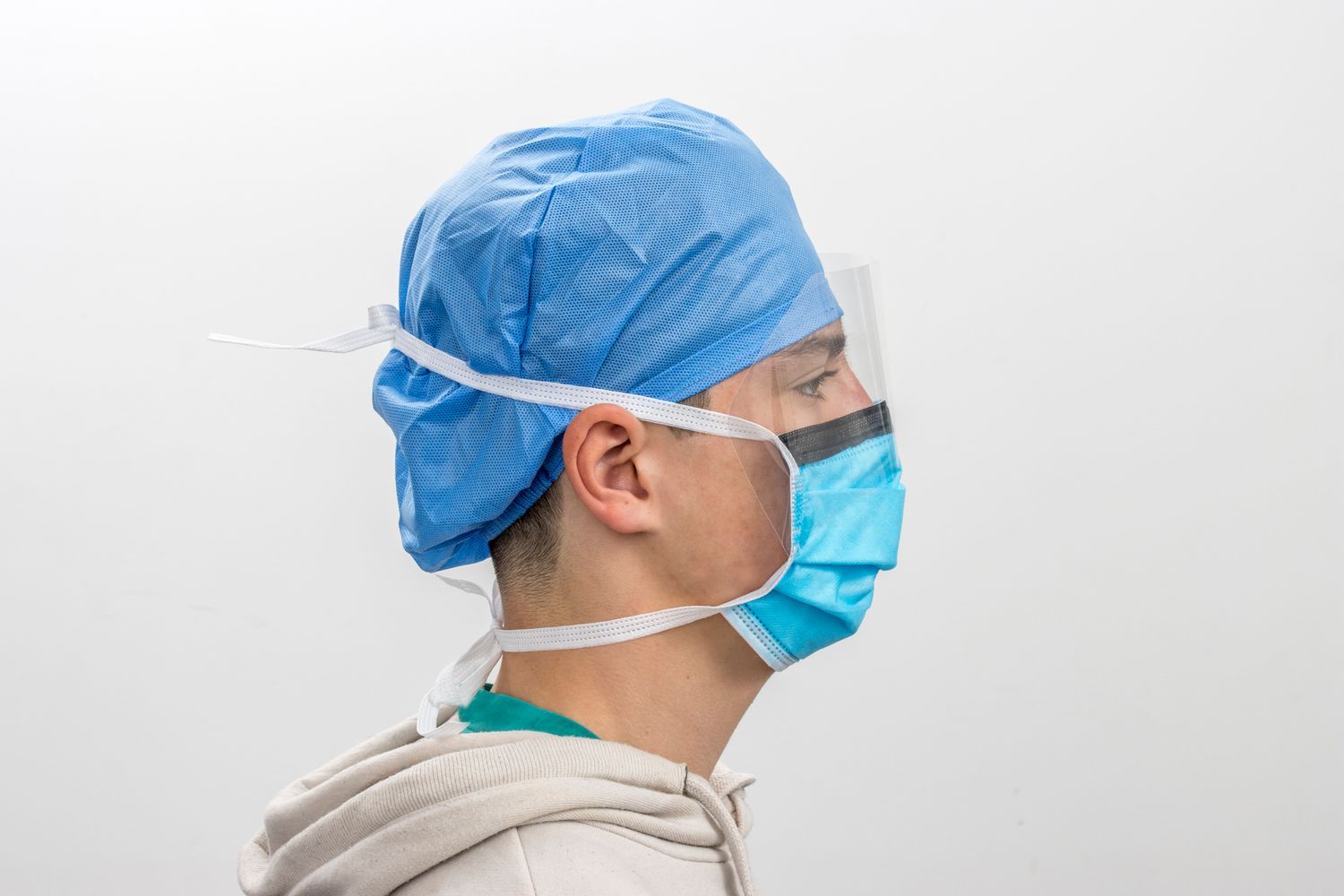 Surgical Masks - Level 3 / Type IIR - Tie Back No Fog with Visor