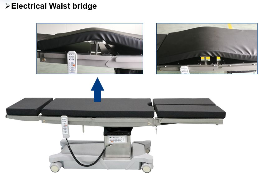 SHINVA XHT-D electro-hydraulic operating table with waist bridge