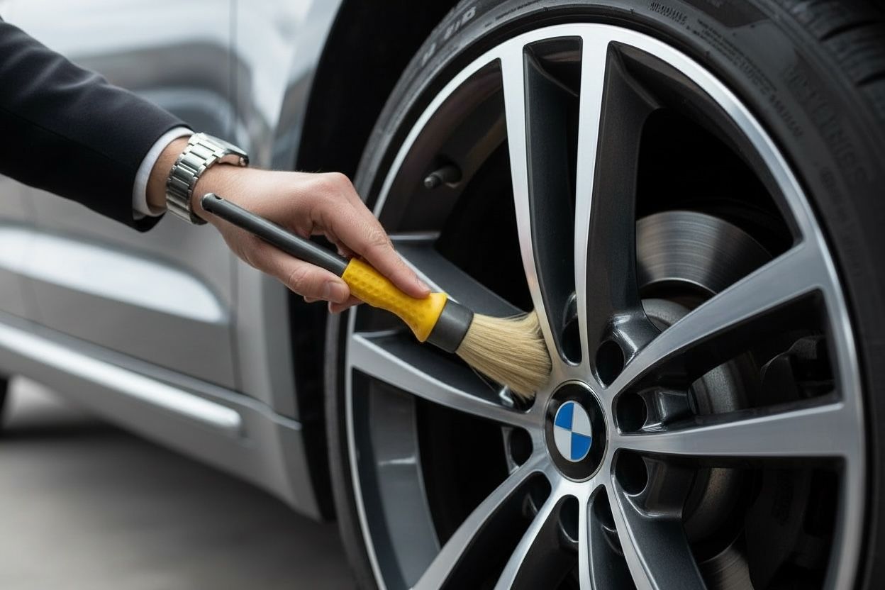 Professional Car Detailing Brush Set – 9” Boar’s Hair &amp; 6” Ultra Soft Interior Brush (2-Pack)