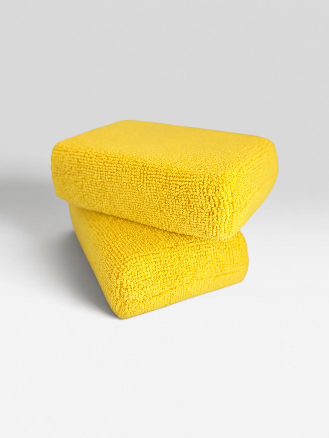 Shine Zociety NovaPlush Microfiber Applicator Pad for Wax, Sealant, Conditioner &amp; Dressing, Color: Yellow, Size: 2 Pack