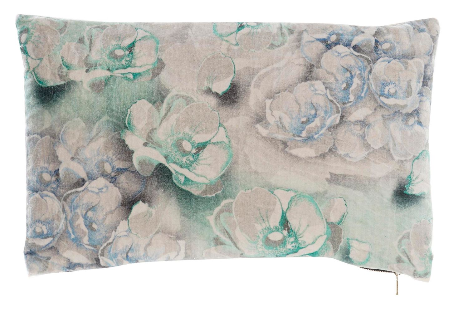 COJIN ALGODON 50X10X30 400 GR. FLORES TERCIOPELO