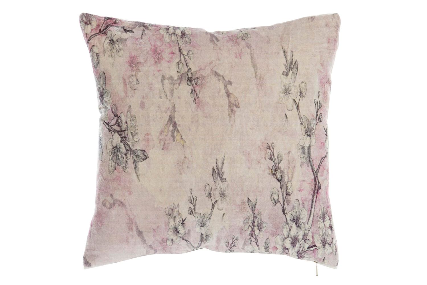 COJIN ALGODON 45X10X45 450 GR. FLORES TERCIOPELO