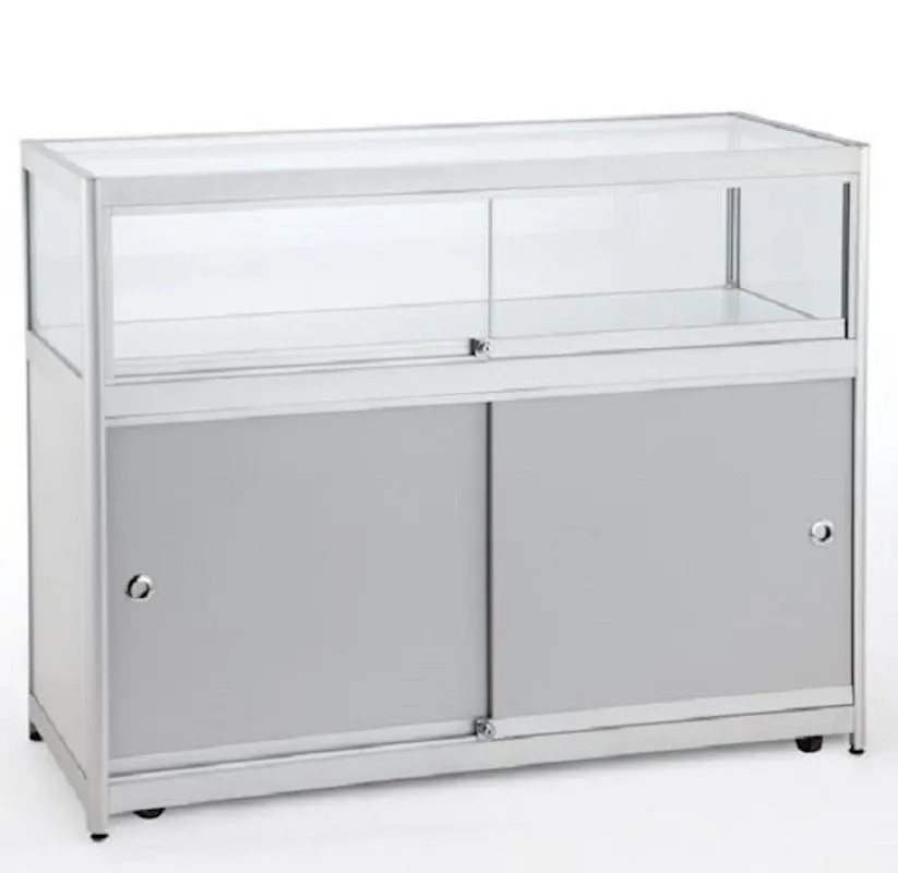 1200mm x 600mm 1/3rd Glass & Aluminium Showcase Counter