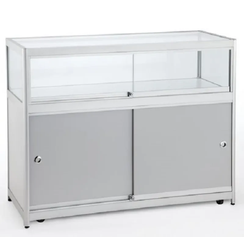 1200mm x 600mm 1/3rd Glass & Aluminium Showcase Counter