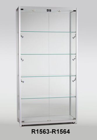 800mm x 500mm Glass Tower Showcase Cabinet